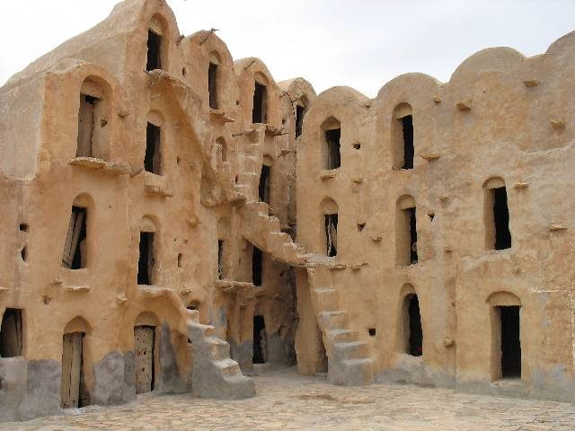 The stacked ghorfas of Ksar Ouled Soltane near Tataouine
