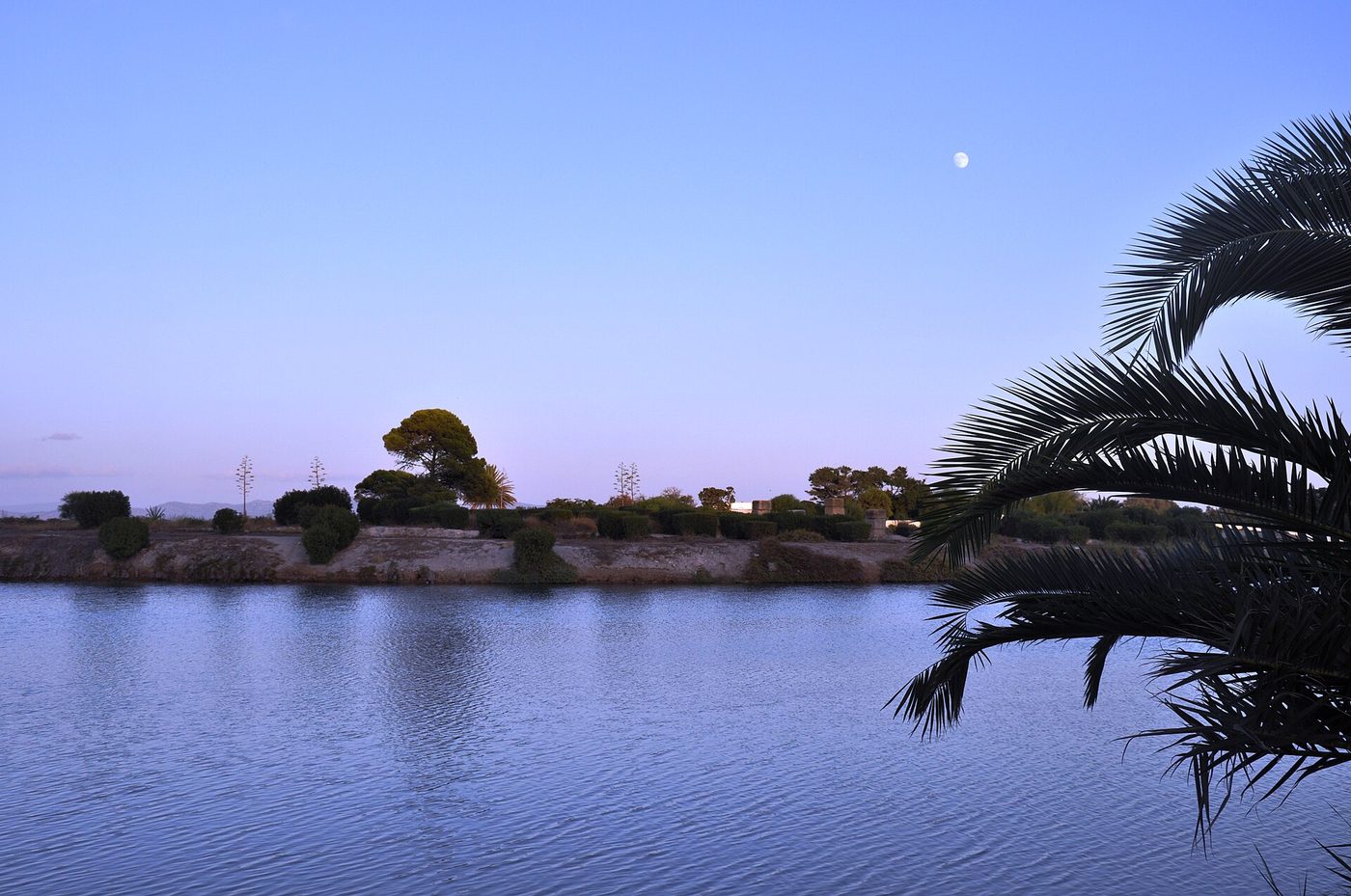 The circular Punic military port at Carthage, Tunisia
