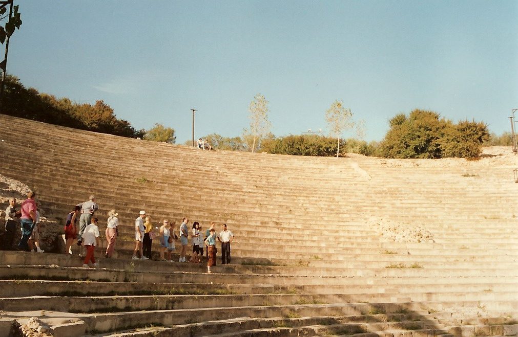 The restored Roman theatre at Carthage, Tunisia