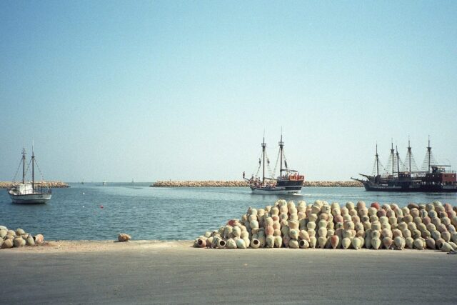 Galleon-style pirate ship used for the Flamingo Island boat trip off Djerba