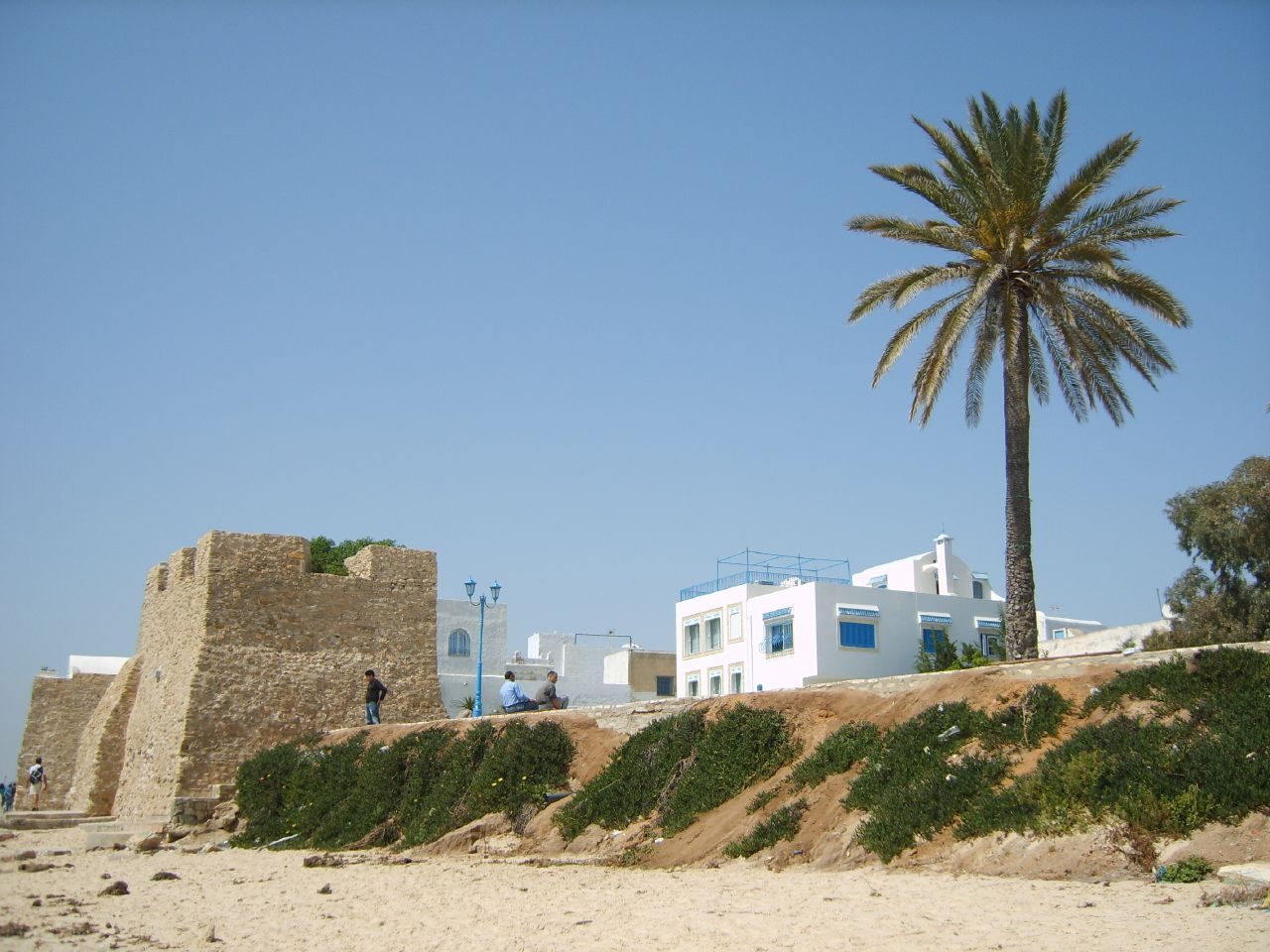 The kasbah fortress rising above Hammamet's old town