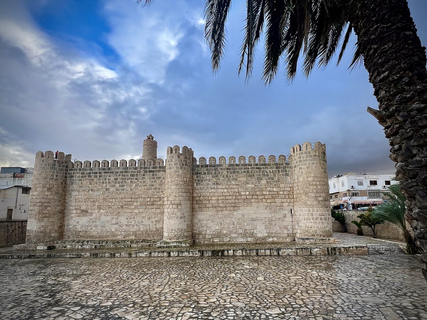 The historic Ribat fortress in the medina of Sousse, Tunisia, pleasant to explore in October's cooler weather