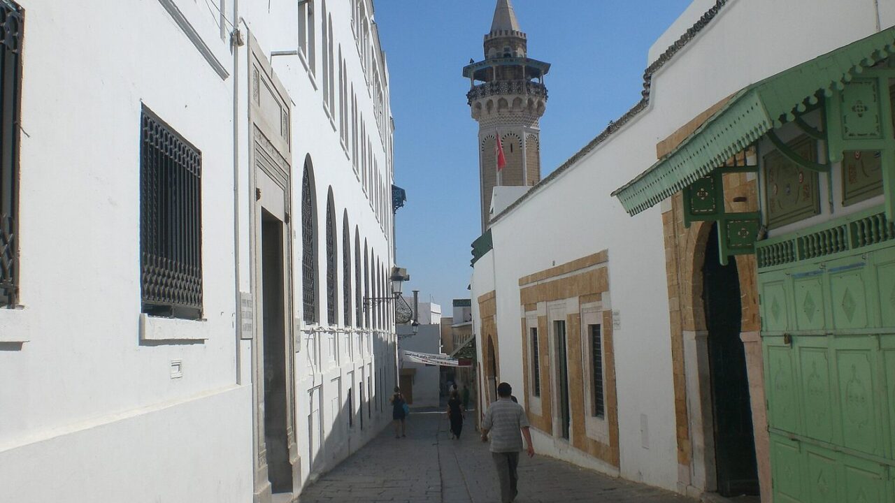 A street in the medina of Tunis, quiet by day during Ramadan
