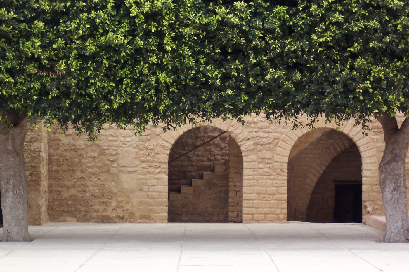 The central courtyard inside the Ribat of Monastir