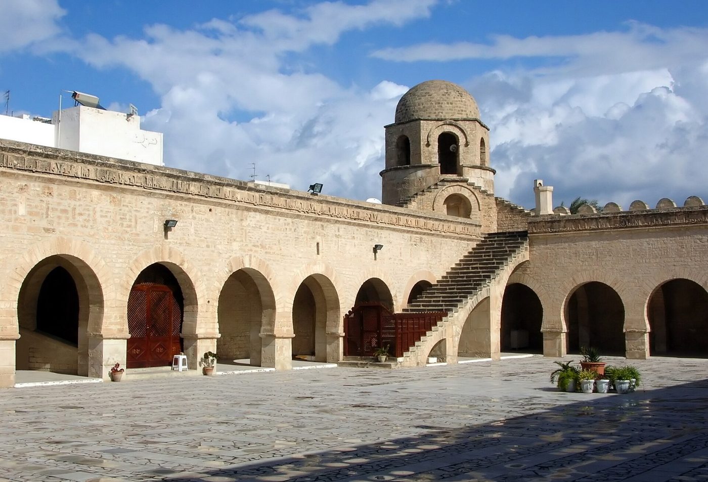 The courtyard of the Great Mosque of Sousse in the medina