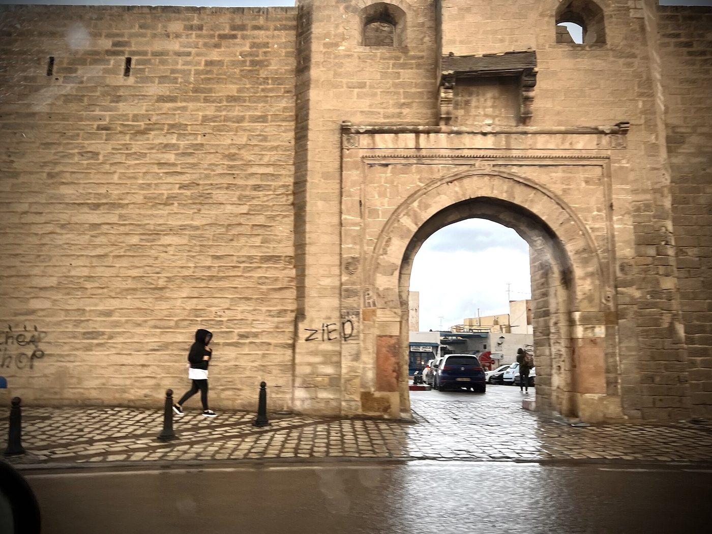 A covered souk lane in the UNESCO-listed Sousse medina old town