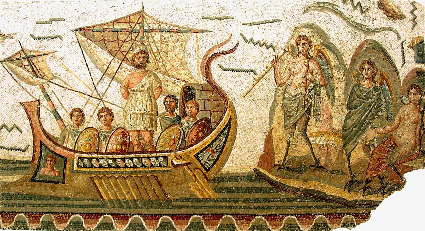 The Ulysses and the Sirens mosaic at the Bardo Museum in Tunis, a day-one highlight