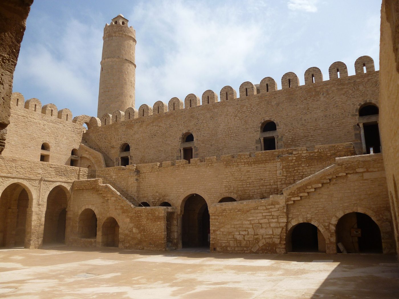 The courtyard of the ribat fortress in the medina of Sousse
