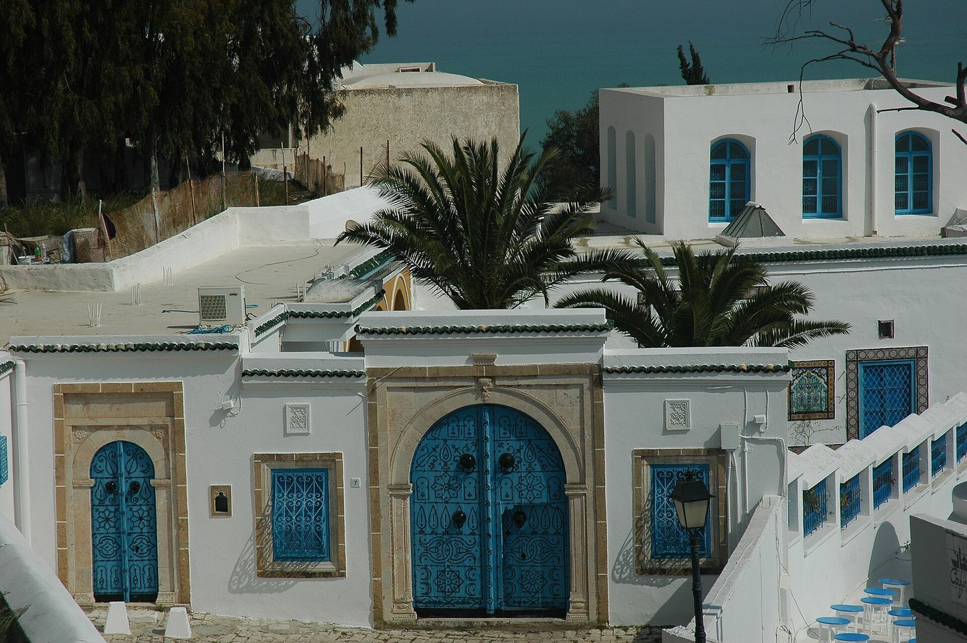 Blue-and-white lanes in Sidi Bou Said, a half-day trip from Tunis